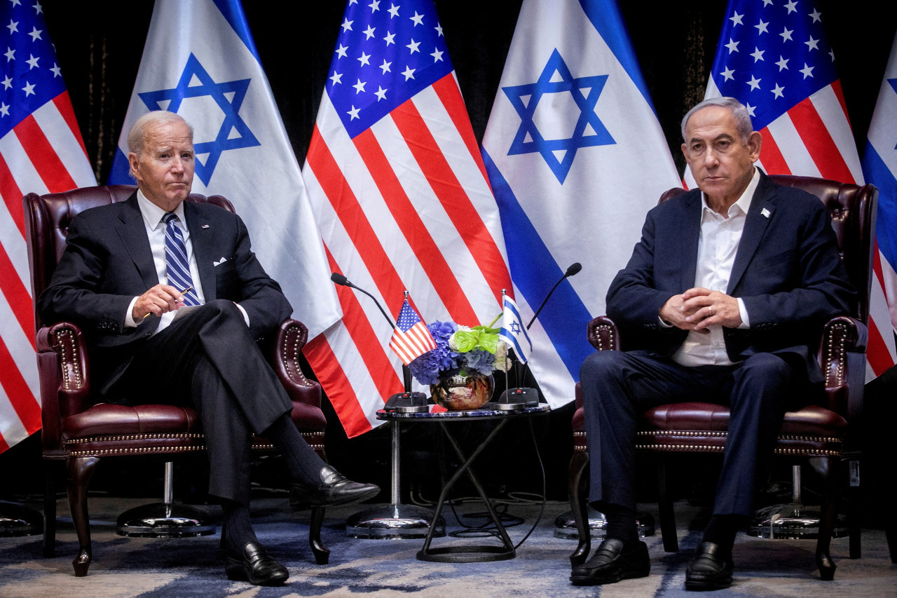 El presidente estadounidense Joe Biden junto al primer ministro israelí, Benjamin Netanyahu. Archivo Reuters