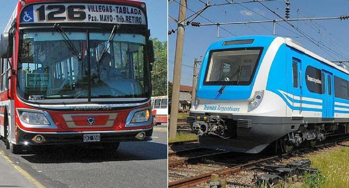 Colectivos y trenes - transportes