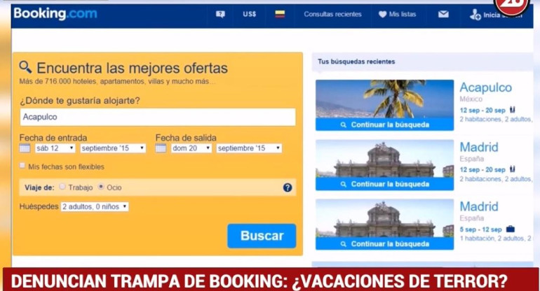 Booking, estafas y quejas de la gente 