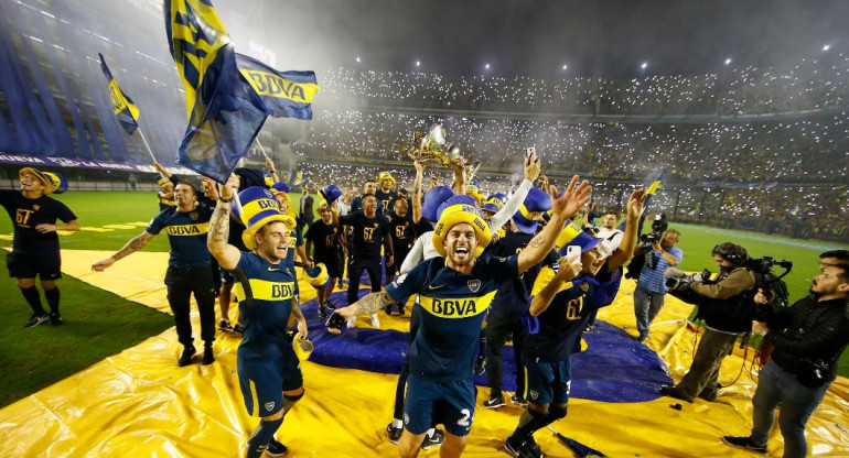 Festejos de Boca campeón en La Bombonera