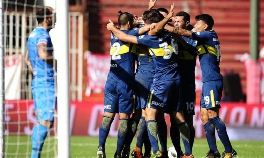 Festejo de Boca ante Huracan - Superliga