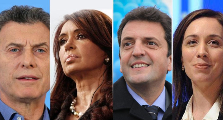 Macri - Cristina - Massa - Vidal - Política