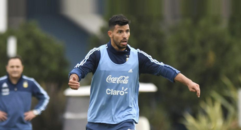 Sergio Kun Agüero en Ezeiza - Selección Argentina - Fútbol