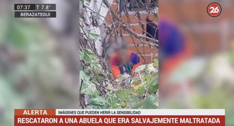 Rescate de mujer maltratada en Berazategui (Canal 26)