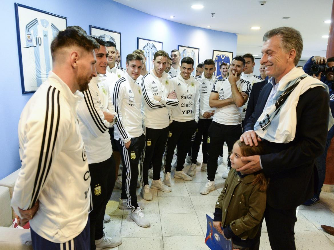 Mauricio Macri despide a la Selección Argentina - NA -