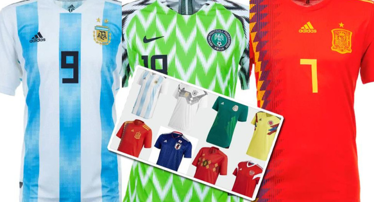 Mundial Rusia 2018 - Camisetas de los equipos