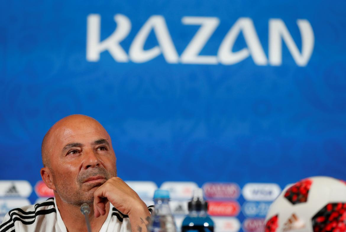 Conferencia de prensa de Jorge Sampaoli (Reuters)