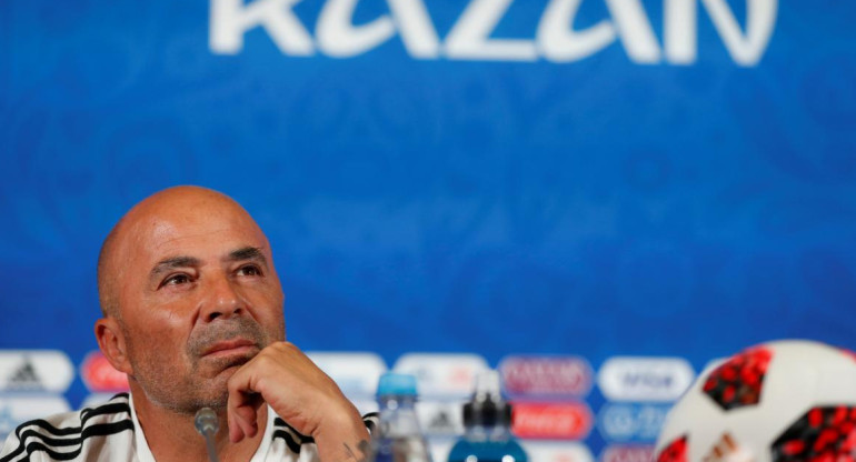 Conferencia de prensa de Jorge Sampaoli (Reuters)