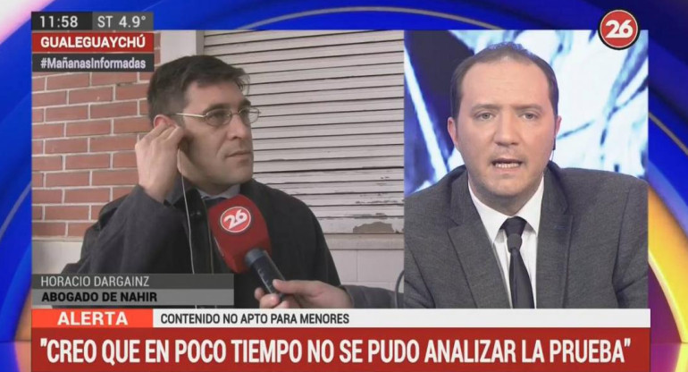 Abogado de Nahir Galarza en Mañanas Informadas (Canal 26)