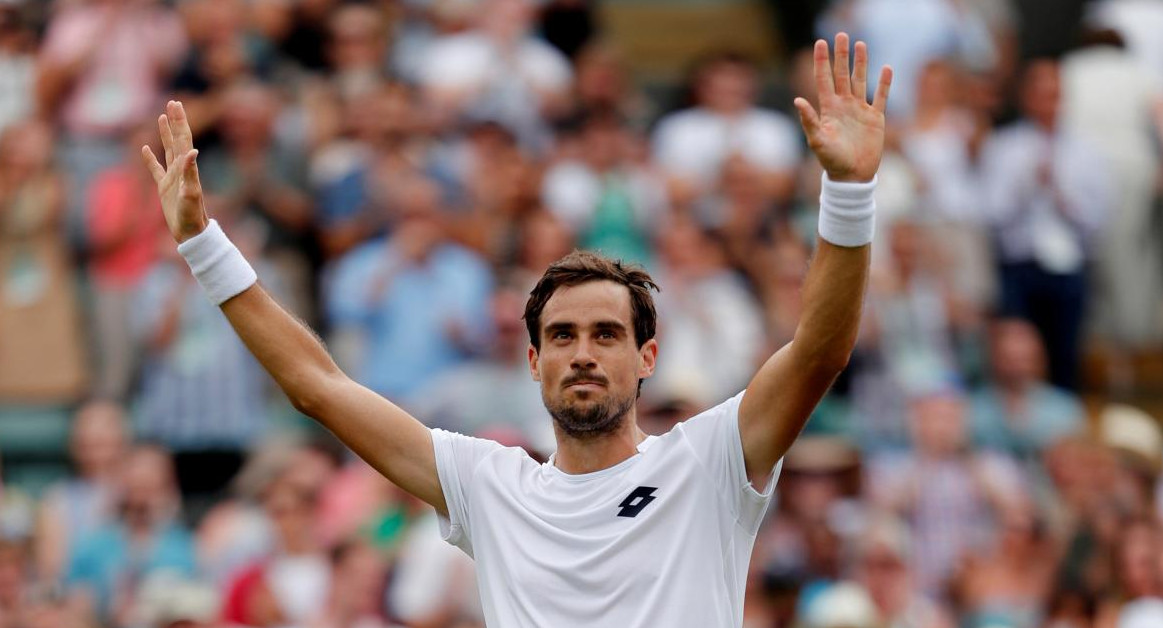 Victoria de Guido Pella en Wimbledon (Reuters)