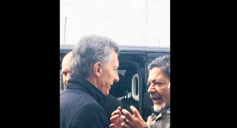 Gerardo Martínez y Mauricio Macri - Villa Olímpica