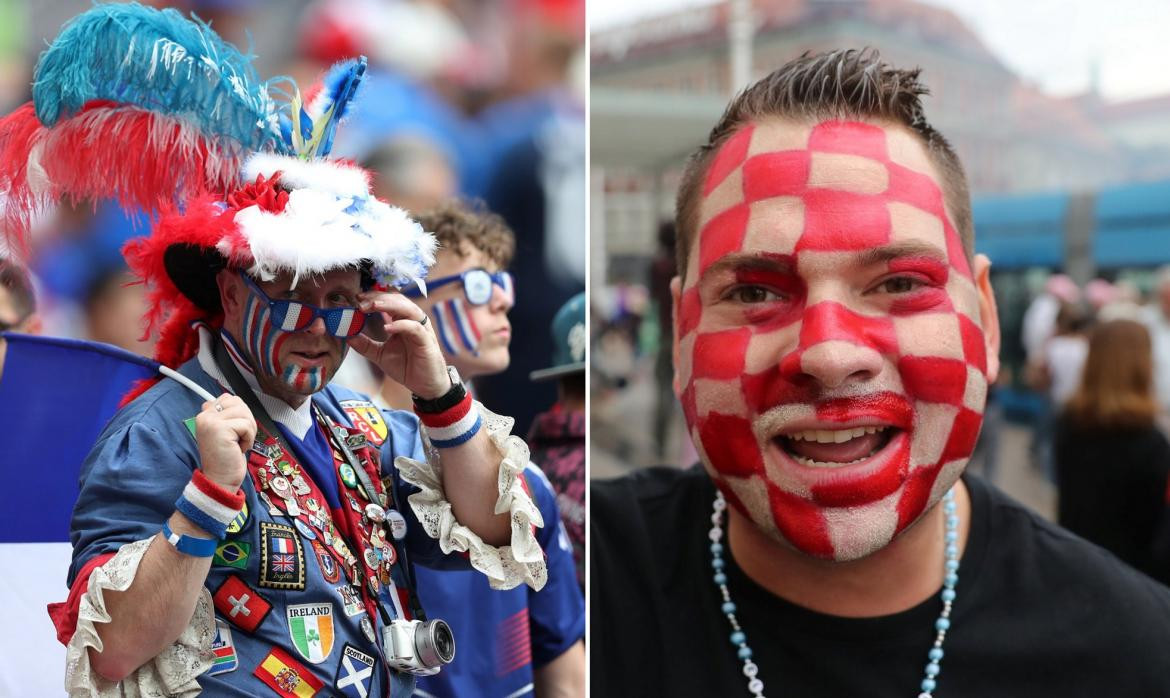 Hinchas croatas - hinchas franceses Fotos Reuters