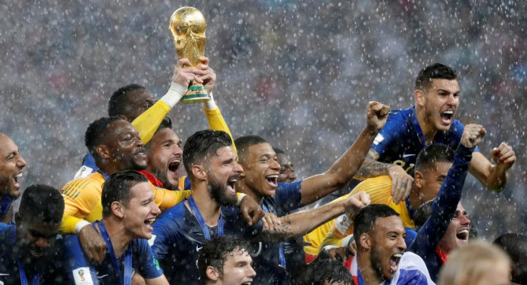 Festejos de Francia tras ganar el Mundial Rusia 2018 (Reuters)