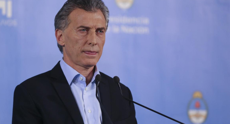 Mauricio Macri en conferencia de Prensa en la Quinta de Olivos - NA -