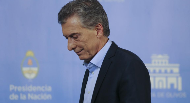 Mauricio Macri en conferencia de Prensa en la Quinta de Olivos - NA -