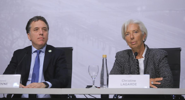 Conferencia de prensa de Dujovne y Lagarde en cumbre de G20 (NA)