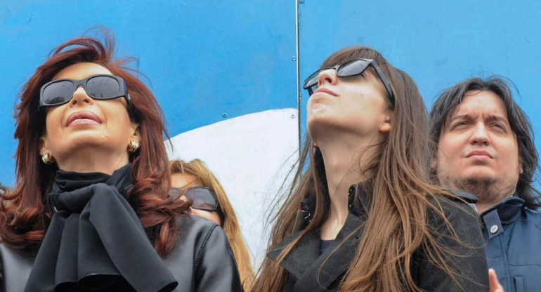 Cristina Kirchner, Máximo Kirchner y Florencia Kirchner (NA)