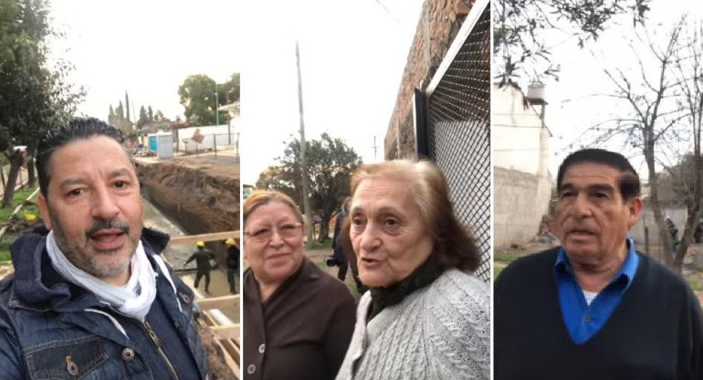 Intendente Gustavo Menéndez con los vecinos de Merlo