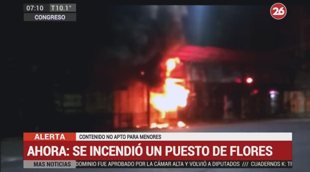 Incendio - zona Congreso