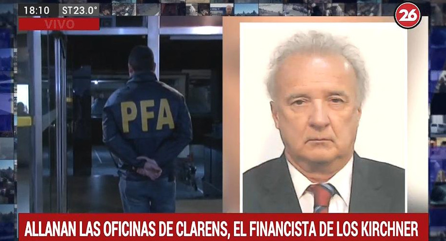 Cuadernos de corrupción K: allanamiento en Inverness, la financiera de Ernesto Clarens