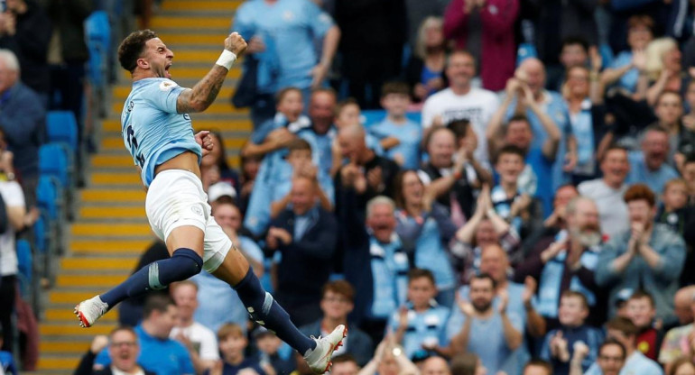 Festejo de gol del Manchester City (Reuters)