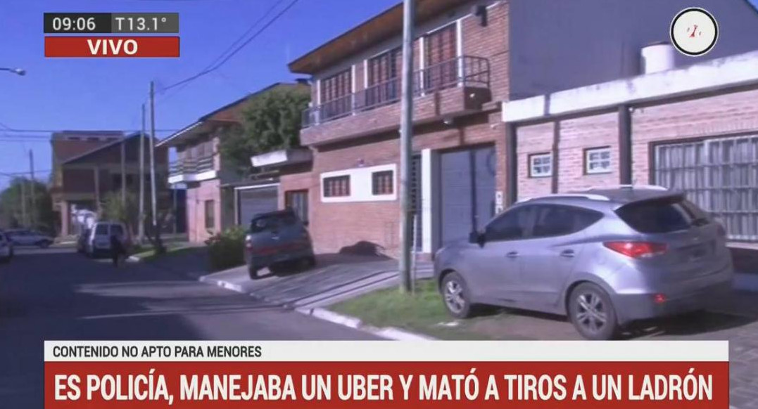 Policía que manejaba un UBER mató a un ladrón (Canal 26)