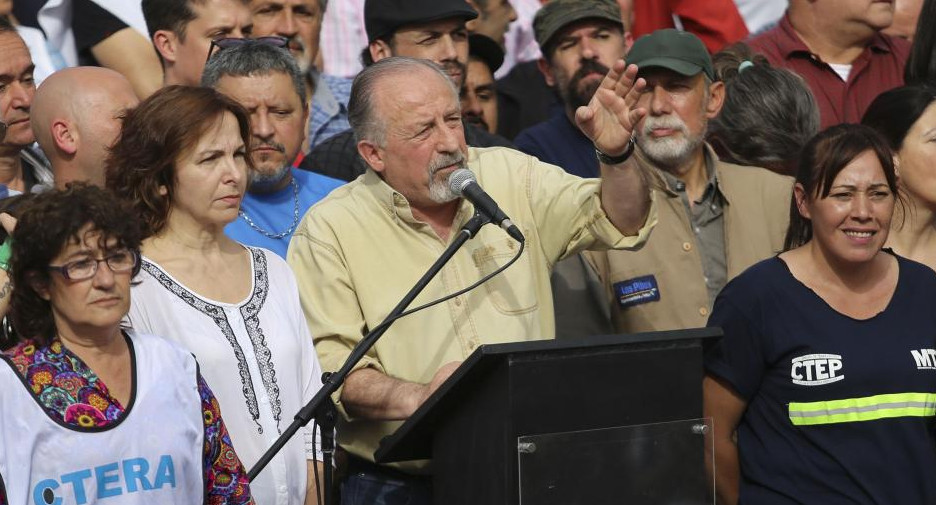 Hugo Yasky - CTA, Paro contra las políticas de ajuste del gobierno de Macri, NA