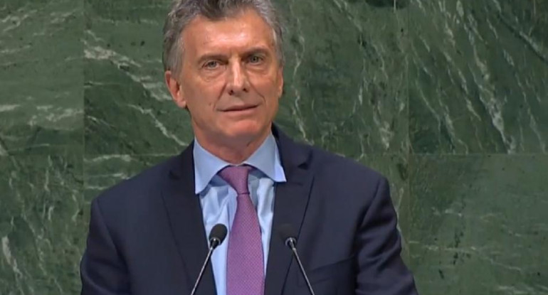 Mauricio Macri en la ONU, captura YouTube