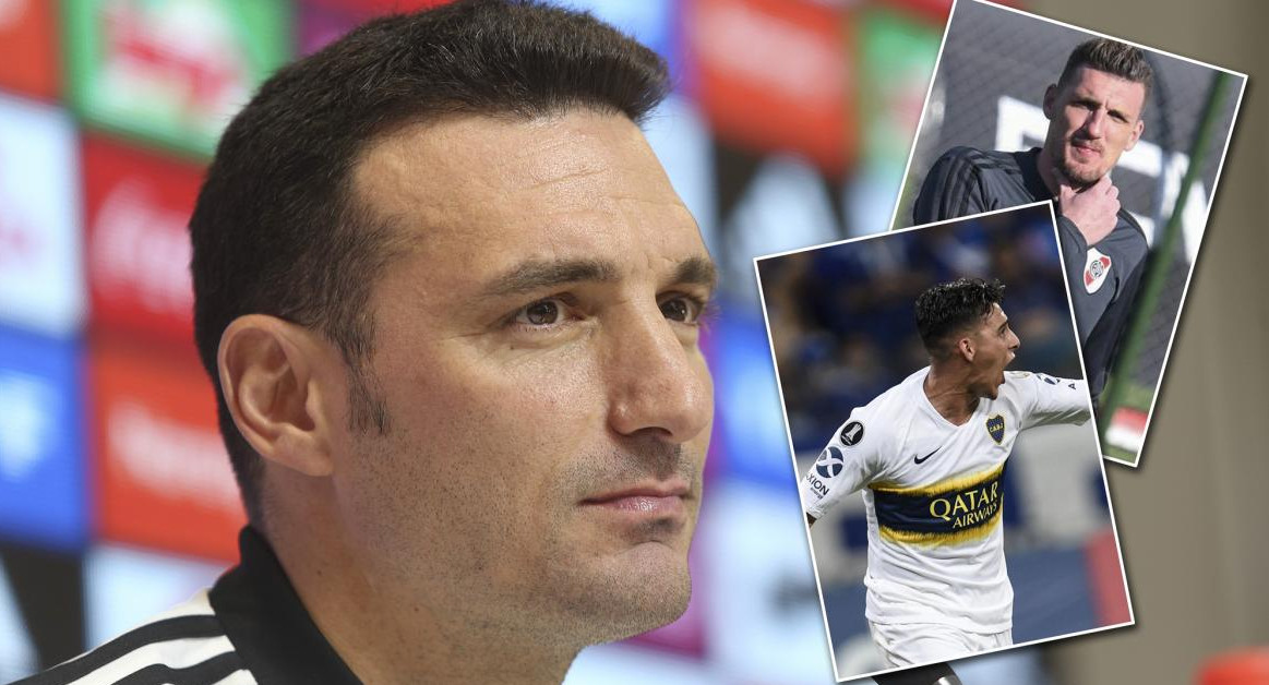 Scaloni, Armani y Pavón, Selección argentina, fútbol, deportes, NA