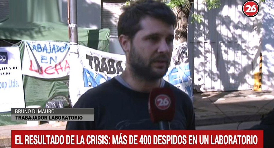 Despidos en laboratorio, desocupación, crisis económica, ajuste, Canal 26