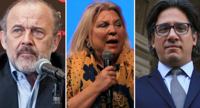 Eduardo Amadeo, Elisa Carrió y Germán Garavano