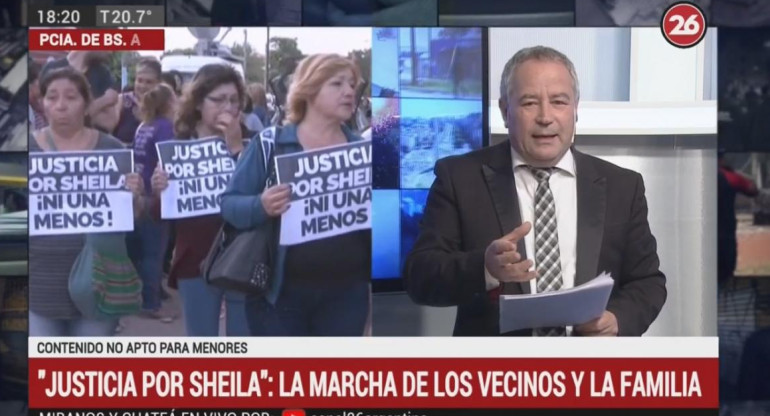 Crimen de Sheila: vecinos y familiares marcharon para pedir Justicia