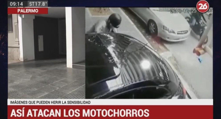 Motochorros - ataque en Palermo