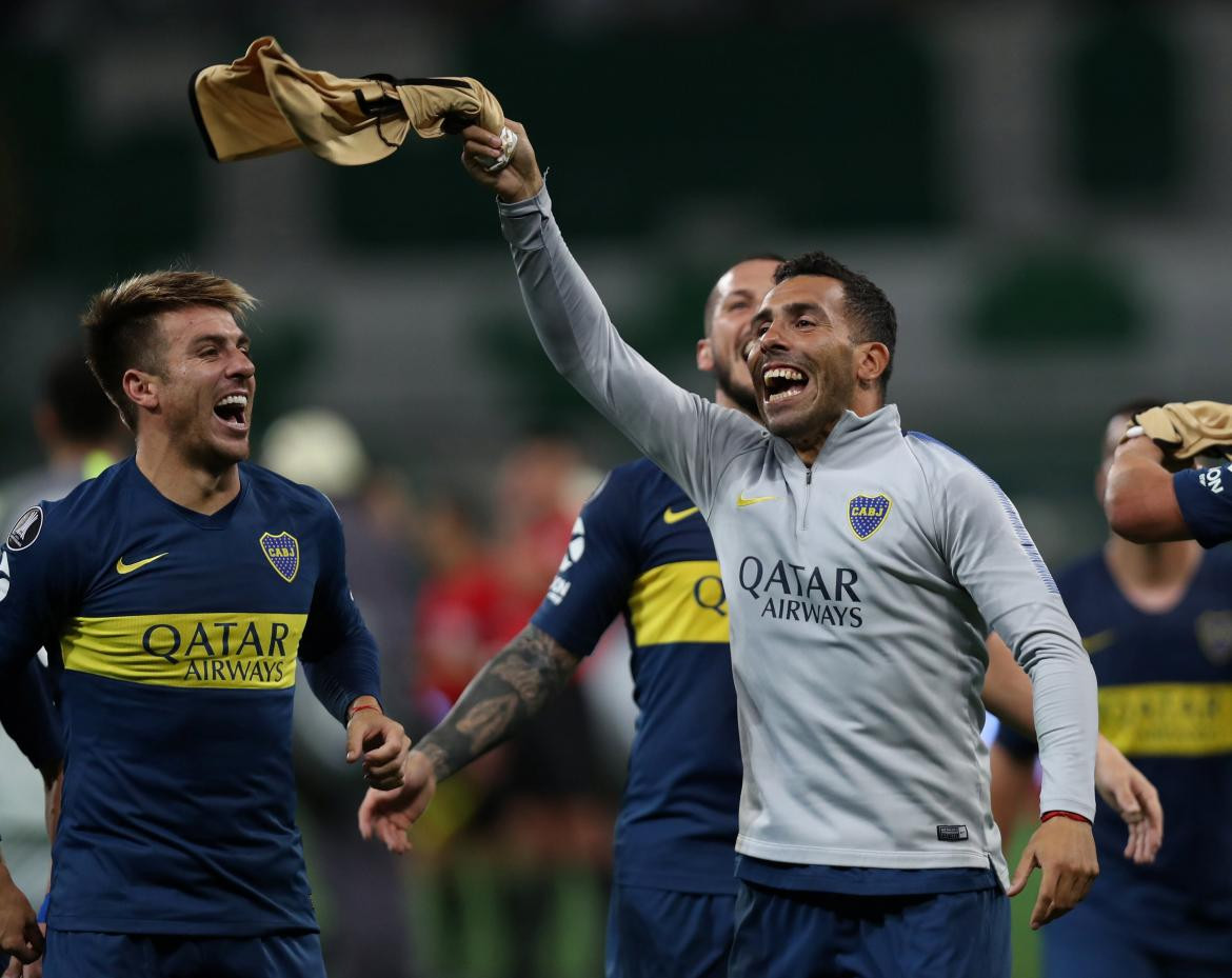 Festejo de Boca tras el empate ante Palmeiras por Copa Libertadores (Reuters)