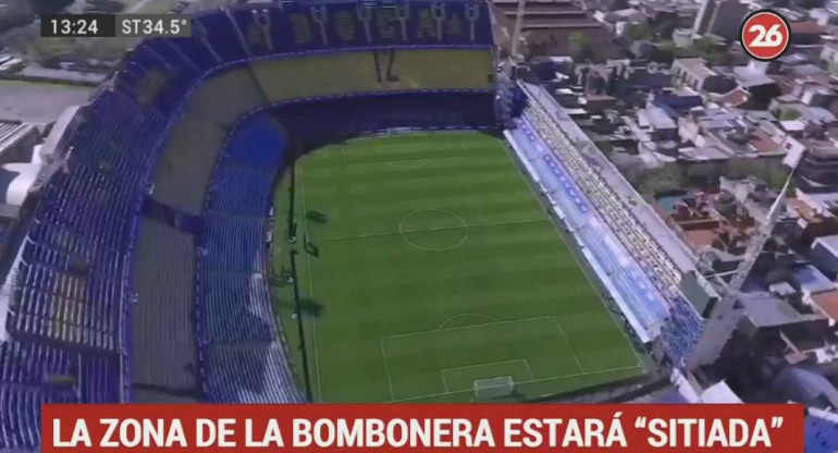 Operativo de seguridad en La Bombonera (Canal 26)