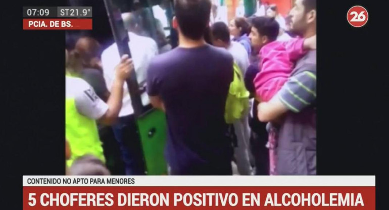 Choferes de micro de viaje de egresados dieron positivo control de alcoholemia (Canal 26)