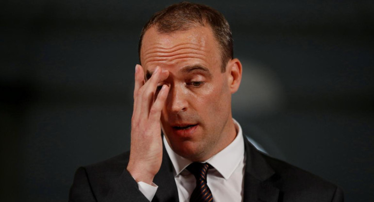 Dominic Raab, ministro británico del Brexit (Reuters)