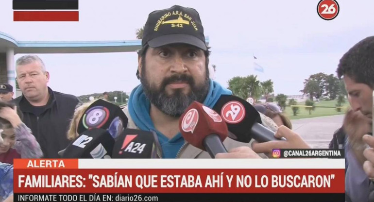 Cristian Torres, familiar del cabo principal Valdez, héroe del ARA San Juan (Canal 26)