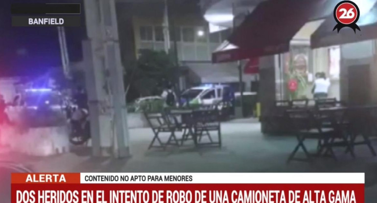 Heridos tras intento de robo en Banfield (Canal 26)