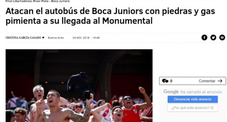 Medios del mundo hablan de la Superfinal de Libertadores, River vs. Boca	