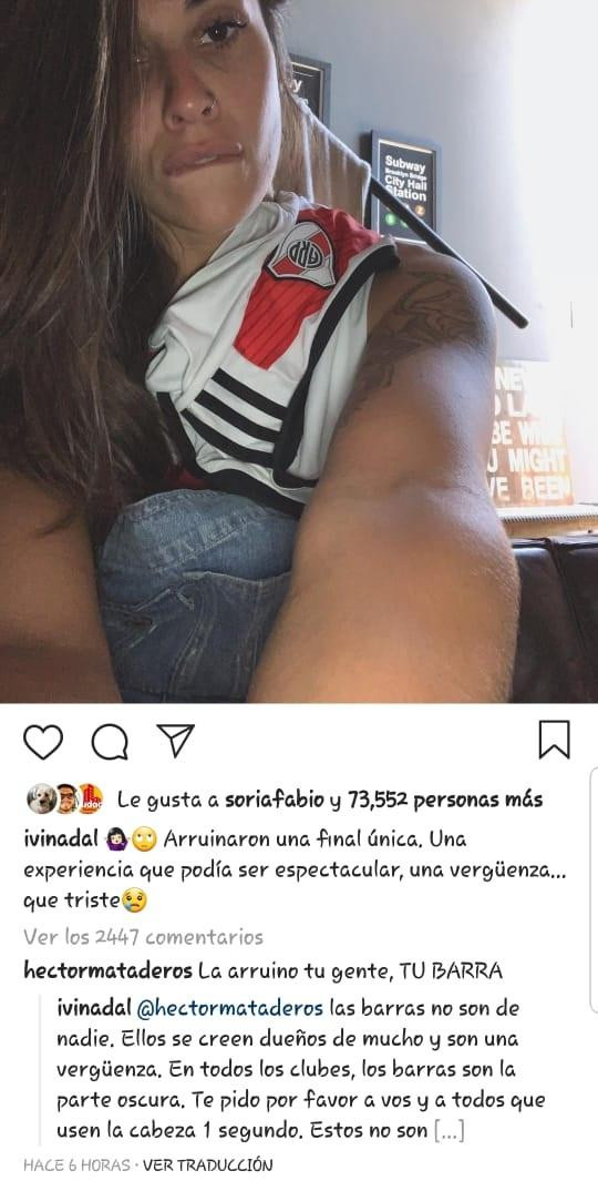 Ivana Nadal, Copa Libertadores, Instagram, River, Superfinal