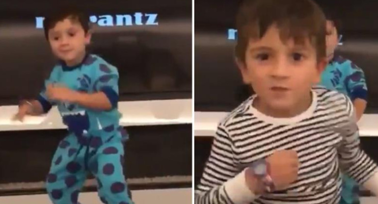 Mateo y Thiago Messi, Hijos de Messi, baile viral