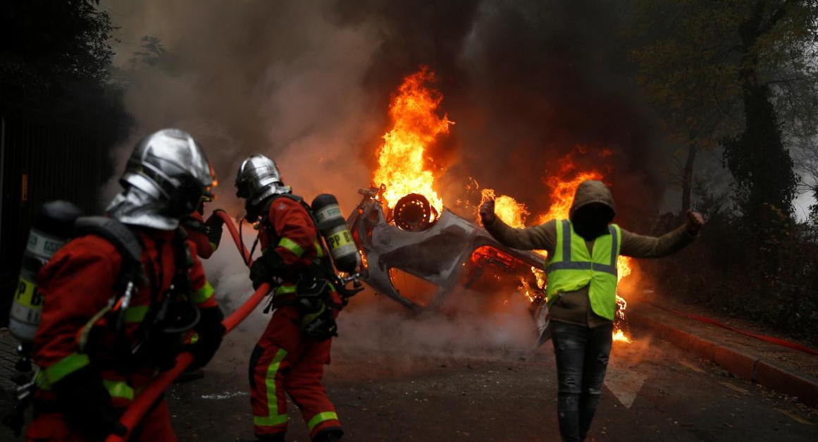 Protesta de chalecos amarillos en París, Reuters