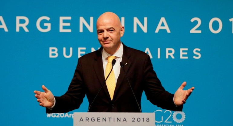 Gianni Infantino, presidente de FIFA, en la Cumbre del G20