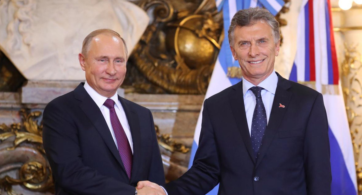 Mauricio Macri y Vladimir Putin en Casa Rosada (Reuters)