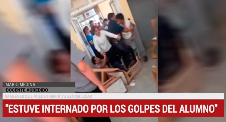 Agresión de alumno a profesor en Formosa, Canal 26