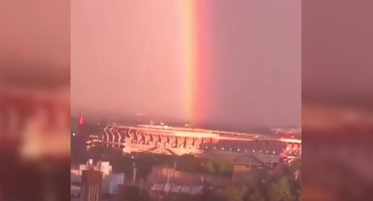 Video viral: River ganó la Libertadores y el arco iris entró al Monumental 