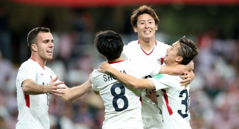 Festejo del Kashima Antlers sobre Chivas de Guadalajara en Mundial de Clubes