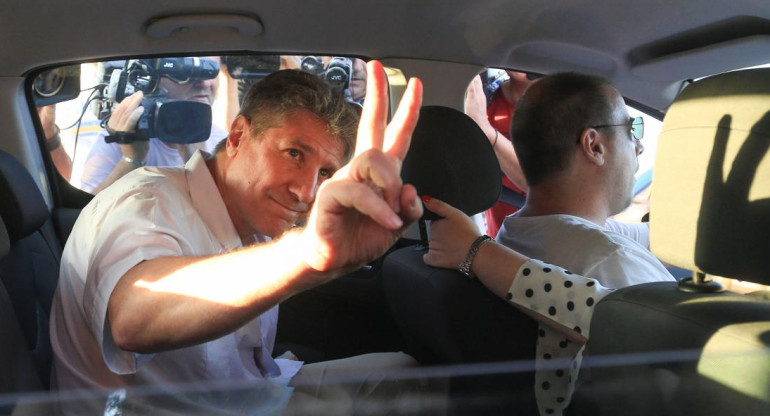 Amado Boudou saliendo de la cárcel, política, NA