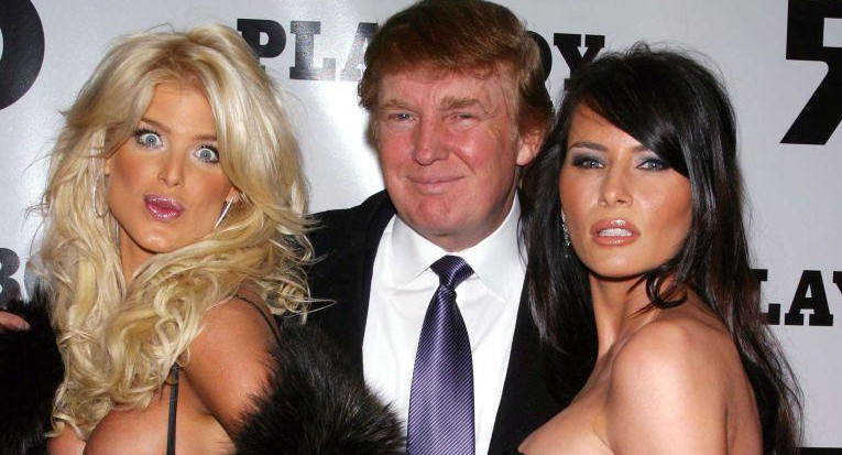 Donald Trump en fiesta de Playboy